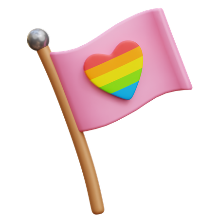 Pride Flag 3D Illustration