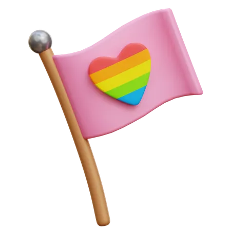 Pride Flag  3D Illustration