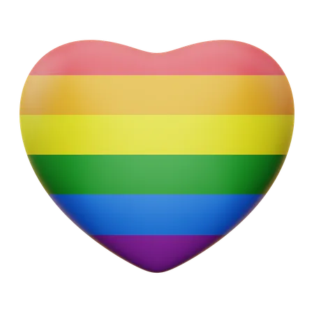 Pride heart  3D Icon