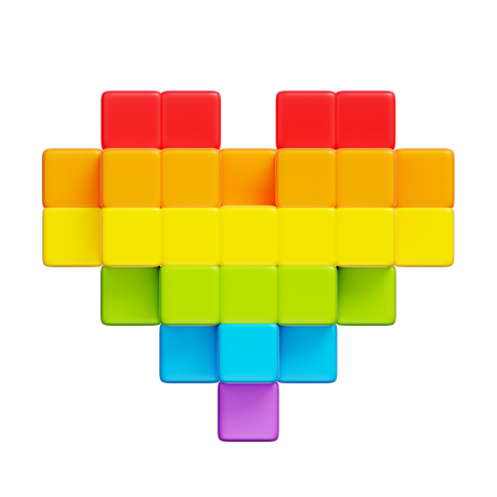 Pride heart  3D Icon