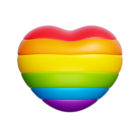 Pride heart  3D Icon