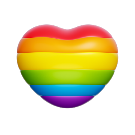 Pride heart  3D Icon