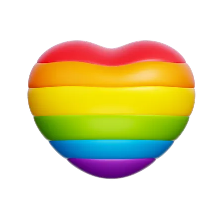 Pride heart  3D Icon