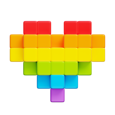 Pride heart  3D Icon
