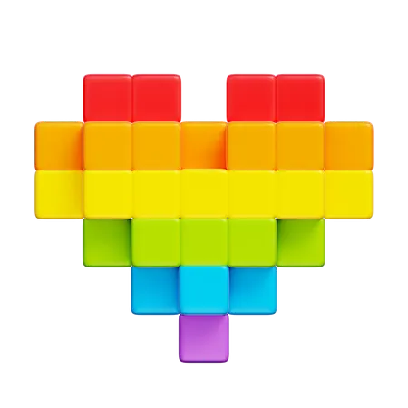 Pride heart  3D Icon