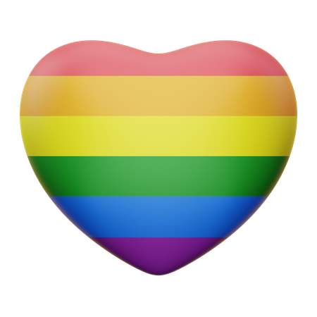 Pride heart  3D Icon