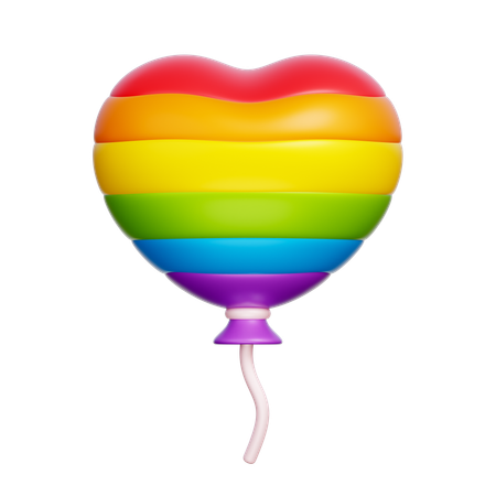Pride heart Balloon  3D Icon