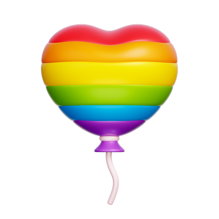 Pride heart Balloon  3D Icon