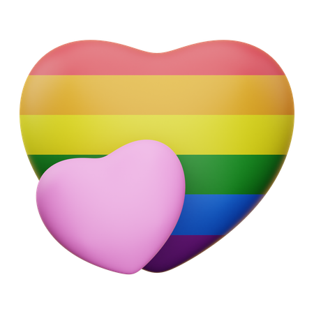 Pride hearts  3D Icon