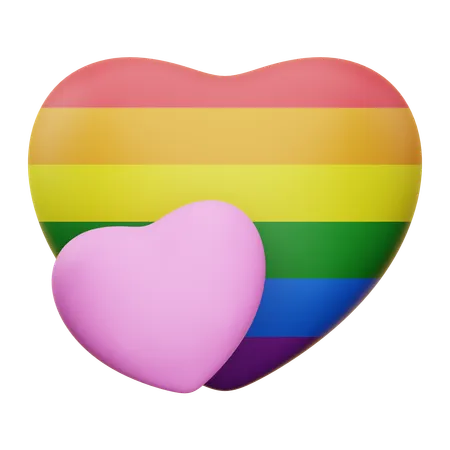 Pride hearts  3D Icon