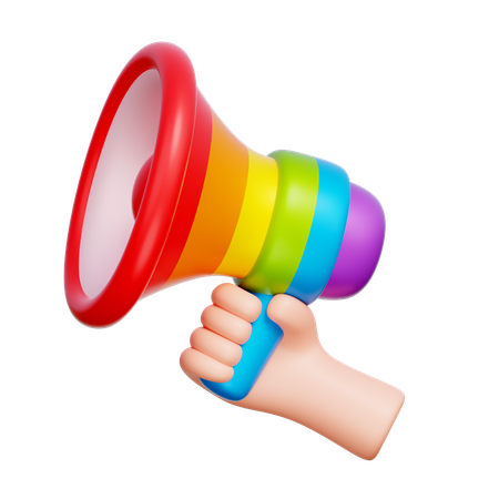 Pride Megaphone  3D Icon