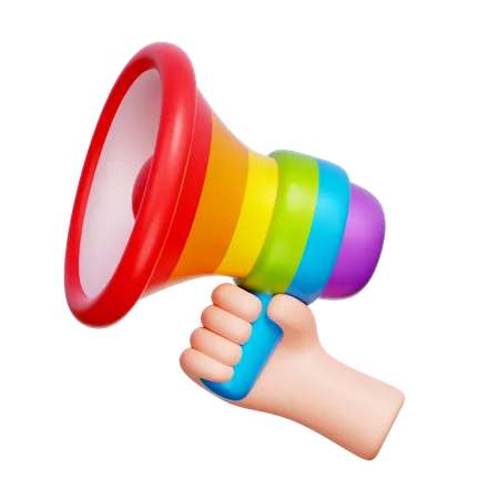 Pride Megaphone  3D Icon