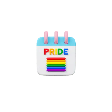 Pride Month Calendar 3 D Icon 3D Icon