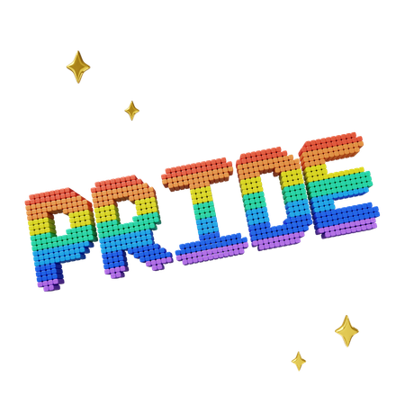 Pride Statement In Vibrant Block Letters 026  3D Icon