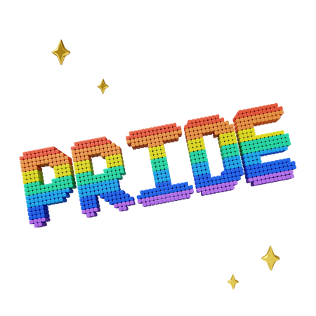 Pride Statement In Vibrant Block Letters 026  3D Icon