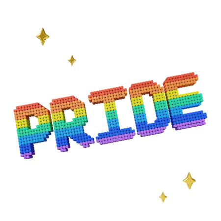 Pride Statement In Vibrant Block Letters 026  3D Icon