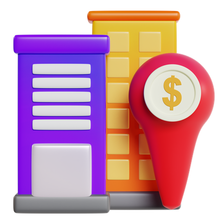 Prime Business Location  3D Icon