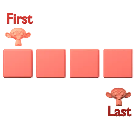 Primeiro e último  3D Icon