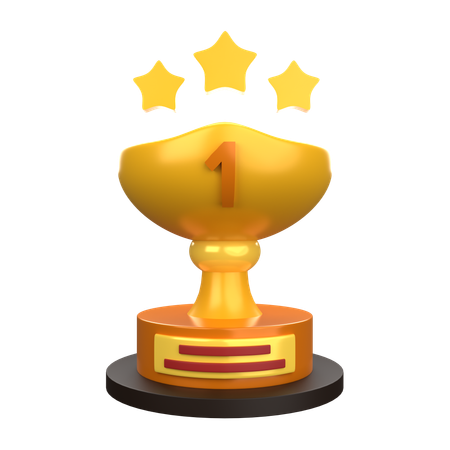 Troféu de primeiro lugar  3D Icon