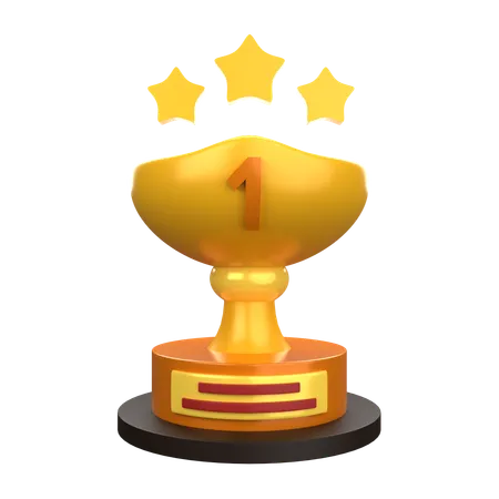 Troféu de primeiro lugar  3D Icon