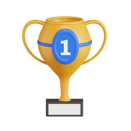 Troféu de primeiro lugar  3D Icon