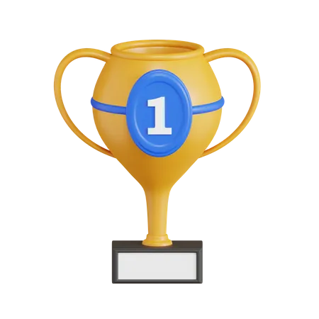 Troféu de primeiro lugar  3D Icon