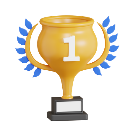 Troféu de primeiro lugar  3D Icon