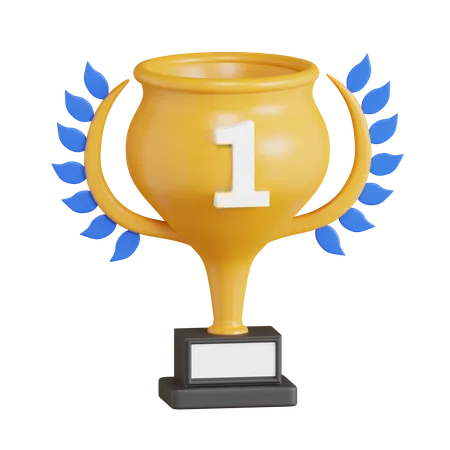 Troféu de primeiro lugar  3D Icon