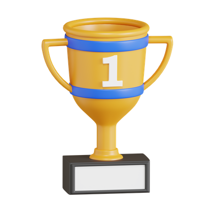 Troféu de primeiro lugar  3D Icon