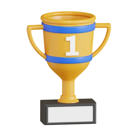 Troféu de primeiro lugar  3D Icon