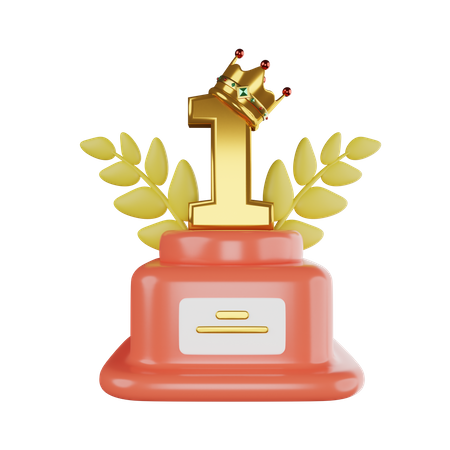 Primeiro troféu de vencedor  3D Icon