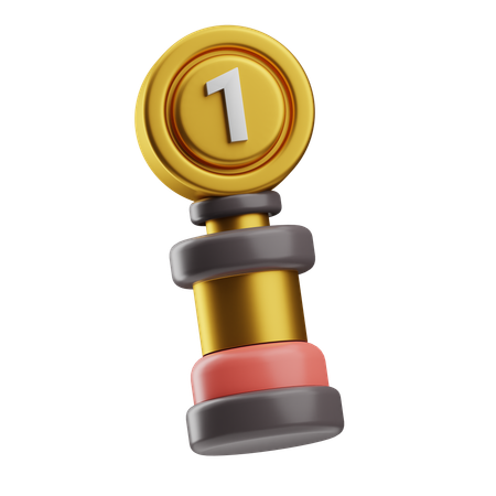 Primer trofeo de ganador  3D Icon
