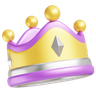 3d princess crown logo