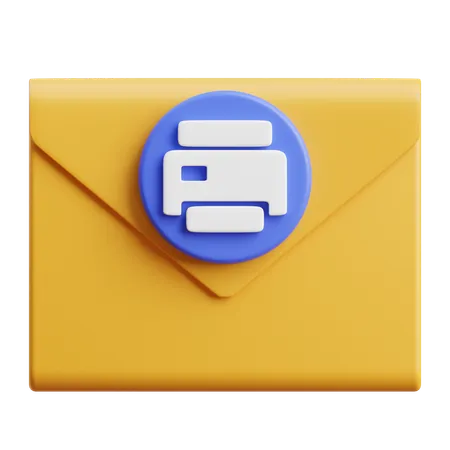 Print Email  3D Icon