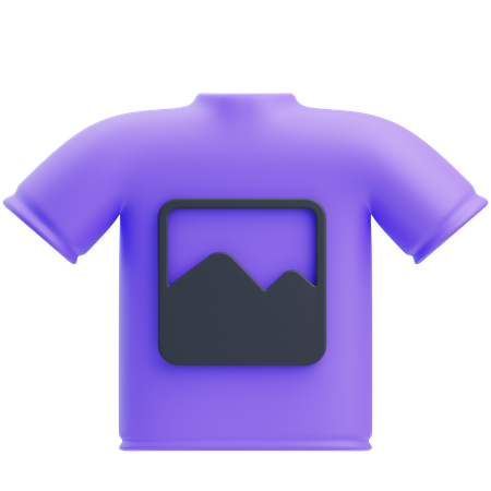 Printed T Shirt  3D Icon
