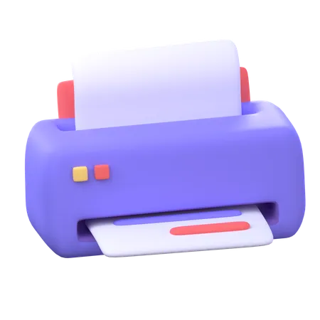 3 D Document Printer Icon Office Business Element 3D Icon