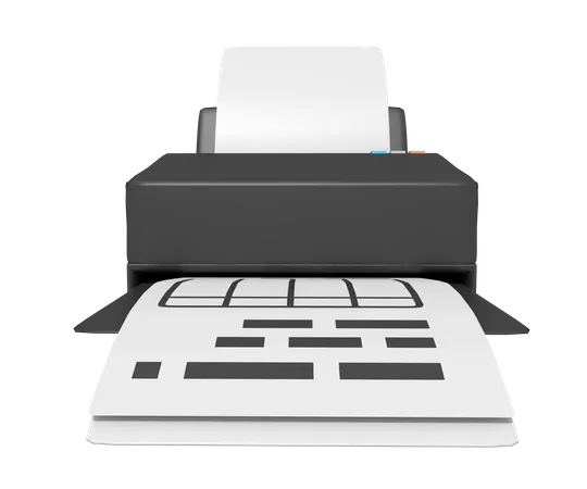 Print Tool Office Active 3D Icon