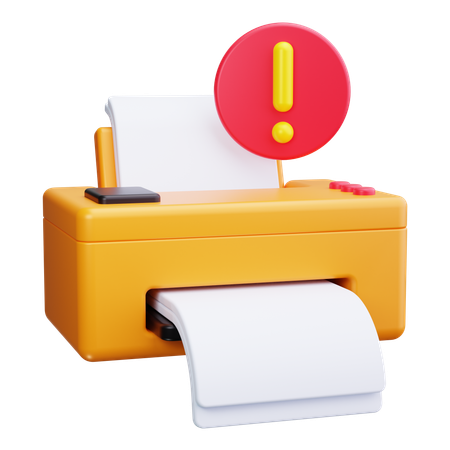 Printer Error  3D Icon