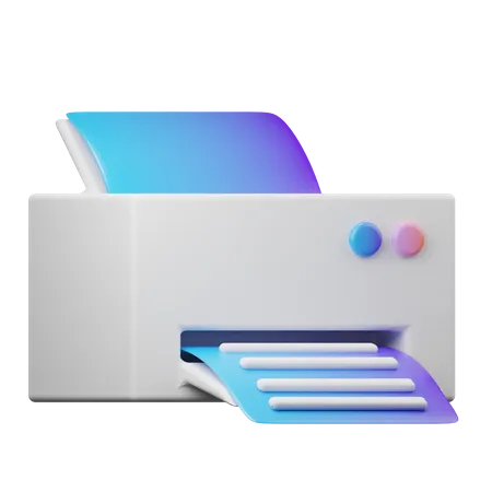 Printer Machine  3D Illustration