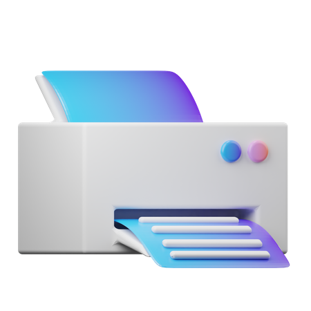 Printer Machine 3D Illustration