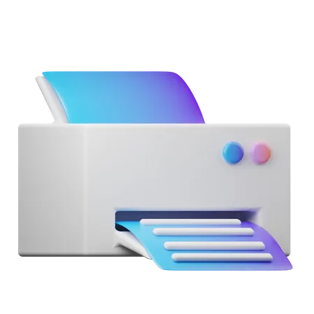 Printer Machine 3D Illustration