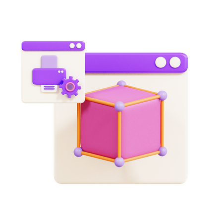 Printer Setting  3D Icon