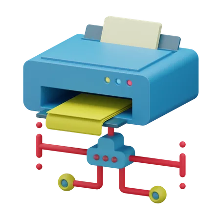 Printer Sharing  3D Icon