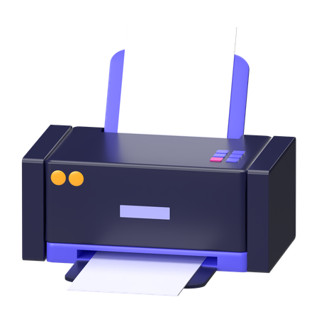 Printer With Paper  3D Icon