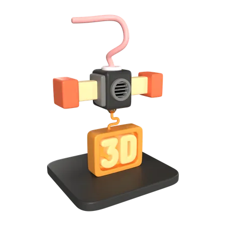 This Is Printing 3 D Text 3 D Render Illustration Icon It Comes As A High Resolution PNG File Isolated On A Transparent Background The Available 3 D Model File Formats Include BLEND OBJ FBX And GLTF 3D Icon