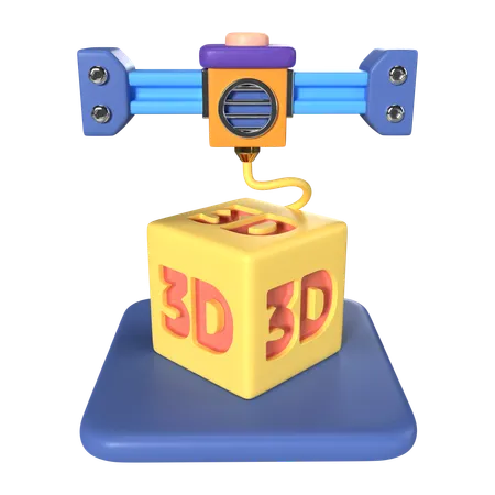 This Is Printing 3 D Box 3 D Render Illustration Icon It Comes As A High Resolution PNG File Isolated On A Transparent Background The Available 3 D Model File Formats Include BLEND OBJ FBX And GLTF 3D Icon