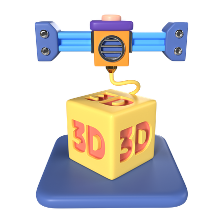 Printing 3D Box  3D Icon
