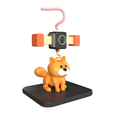 Printing Cat  3D Icon