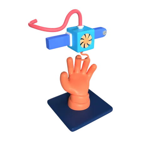 This Is Printing Hand 3 D Render Illustration Icon It Comes As A High Resolution PNG File Isolated On A Transparent Background The Available 3 D Model File Formats Include BLEND OBJ FBX And GLTF 3D Icon