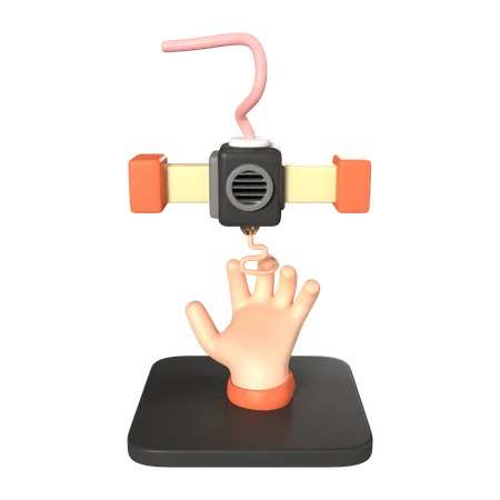 This Is Printing Hand 3 D Render Illustration Icon It Comes As A High Resolution PNG File Isolated On A Transparent Background The Available 3 D Model File Formats Include BLEND OBJ FBX And GLTF 3D Icon
